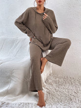 Drop Shoulder Hoodie & Rib Knit Pants